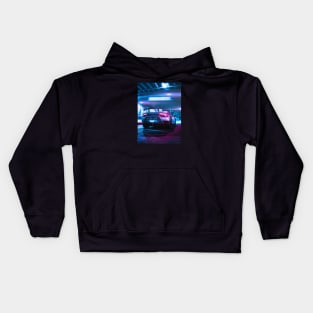 Car Retro Synthwave Kids Hoodie